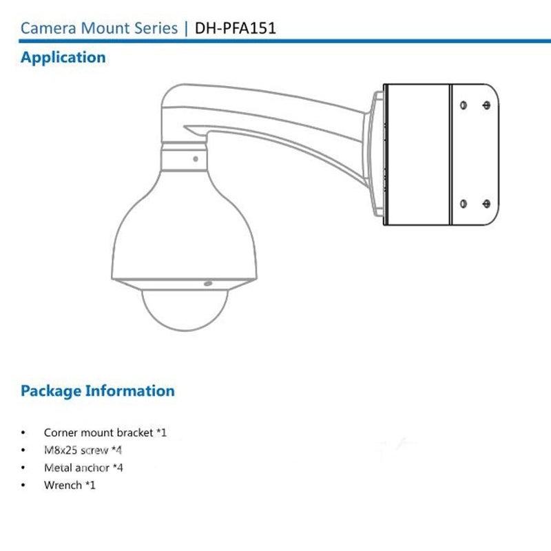 Supvision DH-PFA151 Aluminum Alloy Corner Mount Bracket PFA151 CornerMounting Brackets for Dahua Bullet and PTZ Cameras Compatible w/ AMCPFA134 AMCPFA136 AMCPFA13A AMCPFA120 IP2M-850EB IP2M-853EW IP2M-858W IP4 - Image 3